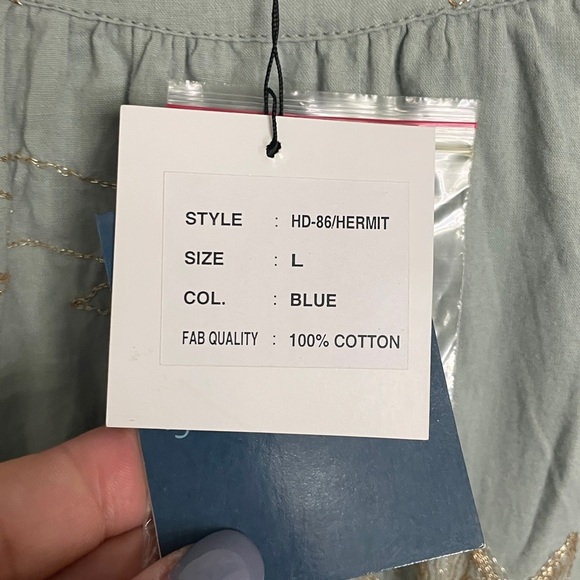 Antik Batik Womens Sundress Embroidered embellished NWT Green Blue Large - Picture 5 of 8